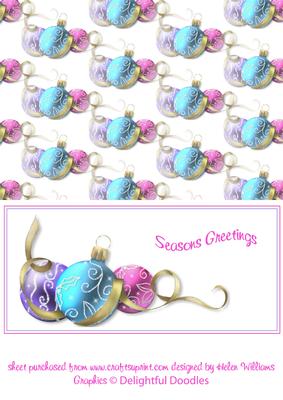 Oh Baubles! Christmas Two in One Dl Card