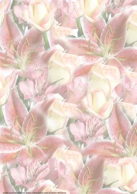 Lily & Rose Bouquet Vellum in Peach