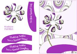 Purple Floral Swirls Step by Step