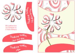 Pink Floral Swirl Step by Step