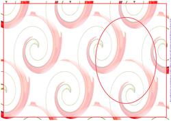 Orange & Green Floral Swirl Insert