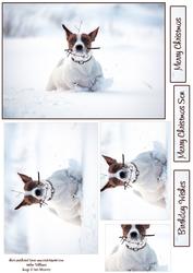 Jack Russel Through the Snow Pyramid Topper