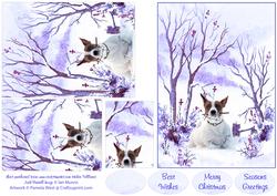 Jack Russell in the Snow on Original Art