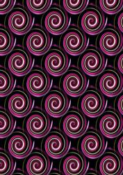 Floral Swirl in Black & Pink