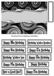 Metallic Contemporary Teenage Male Card Front