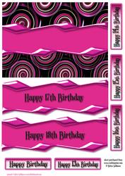 Pink Swirl Contemporary Teenager Card Front