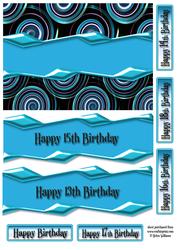 Blue Swirl Teenager Contemporary Card Front