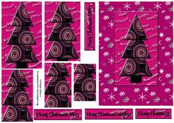 Contemporary Christmas Tree Pyramid in Pink