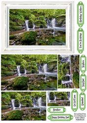 Scenic Waterfall Pyramid 7x5inch