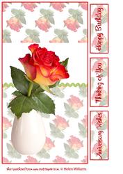 Rose Over the Edge Card