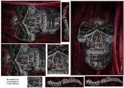 Scary Skull Halloween Pyramid