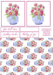 Pink Daisy Topper Card