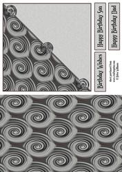 Swirls in Grey Square Base Paper