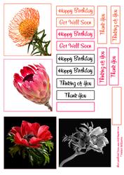 Floral Toppers Set of 4