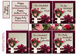 Rose & Protea Bouquet Toppers