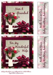 Rose & Protea Toppers (additional Sheet)