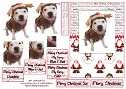 Staffordshire Bull Terrier Christmas Pyramid