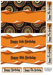Orange Swirl Teenager Card Front
