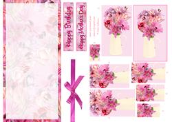 Lily & Gerbera Dl Card Front & Pyramid