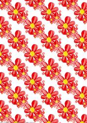 Reddidy Red Funky Flower Paper