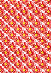Reddidy Red Funky Flower Paper Small Flower