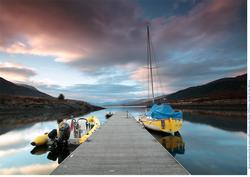 Boats and a Jetty A4 Topper
