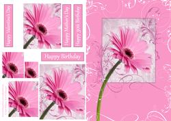 Pink Gerbera Swirl Pyramid
