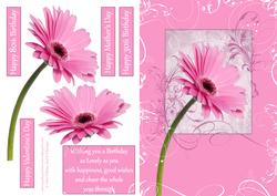 Pink Gerbera Swirl Step by Step