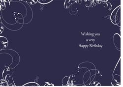 Swirl Insert Birthday in Purple