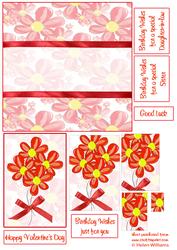 6x6 Inch Reddidy Red Pyramid Card Topper