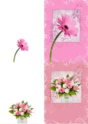 Floral Swirl Notelets 'the Pinks'