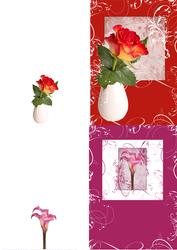Floral Swirl Notelets 'the Deeps'