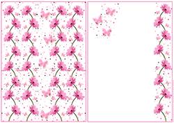 Pink Gerbera & Butterfly Wishes Card Bases