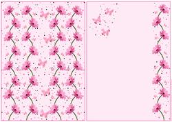 Pink Gerbera & Butterfly Wishes on Pink Card Bases