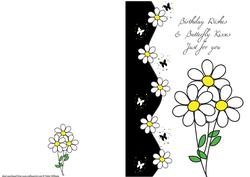 Daisy & Butterfly Wishes Quick Card