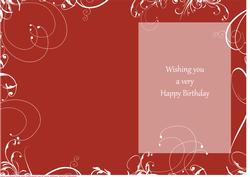 Swirl Insert Burnt Orange 2 Birthday