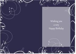 Swirl Insert Birthday in Purple 2 Birthday