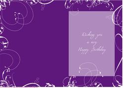 Swirl Insert Purple Birthday