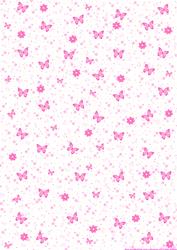 Pretty in Pinks Butterfly & Flowers Backing Paper
