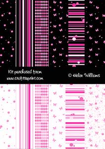 Pretty in Pink Butterfly Stripes Kit