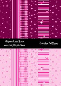Pretty in Pinks on Pink Backing Paper Kit