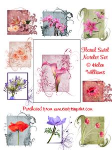 Floral Swirl Notelet Set