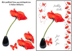 Poppy Birthday Quick Card or Step by Step