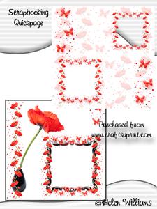 2x Poppy Butterfly Wishes Quickpages 12x12inch