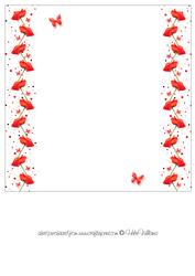 Poppy & Butterfly Wishes Insert Square 8x8 Inch
