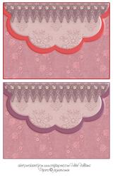 Two Scallop Lace Envelope Style Card Bases