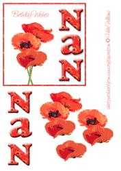 Nan Poppy Square Card Front