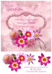 Dhalia Gem Card Front Nan Birthday