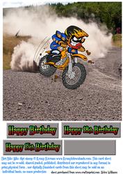 Dirt Bike Mike 8x8 Inch Card Front