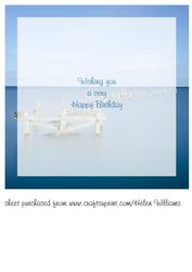 Swannage Old Pier Insert Birthday